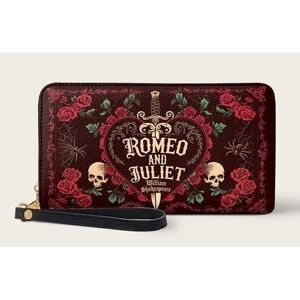 Romeo And Juliet Poison RoseWallet Goth Halloween New NWT Grunge Tragic Love